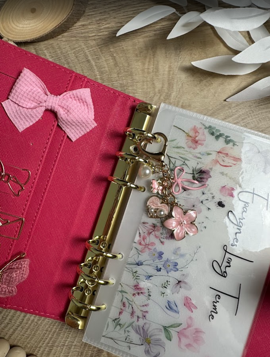 Porte-clés fleuri avec nœud et perle