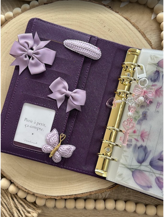 Lot de 4 décorations lavande – Accessoires élégants pour planner ou classeur budget