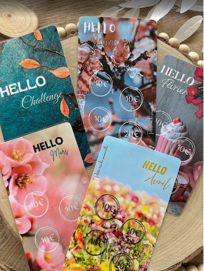 Hello Challenge 2.0 – Défi d’épargne annuel (Mensuel, Saison ou Complet) – Format A6