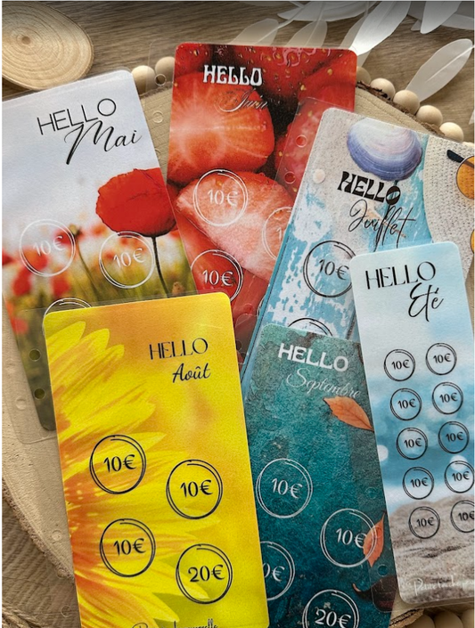 Hello Challenge 2.0 – Défi d’épargne annuel (Mensuel, Saison ou Complet) – Format A6