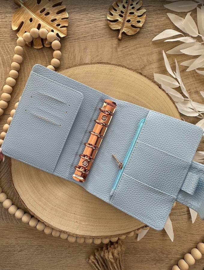 Classeur budget A7 en simili cuir vegan – Collection Éléonore – Méthode des enveloppes & organisation budget