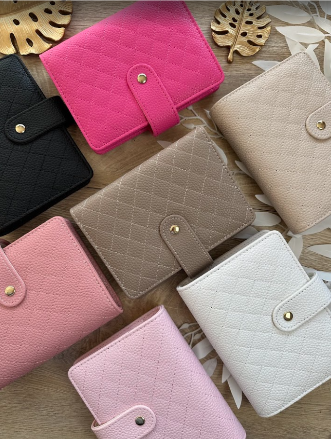 Classeur budget A7 en simili cuir vegan – Collection Abbie – Méthode des enveloppes & organisation budget