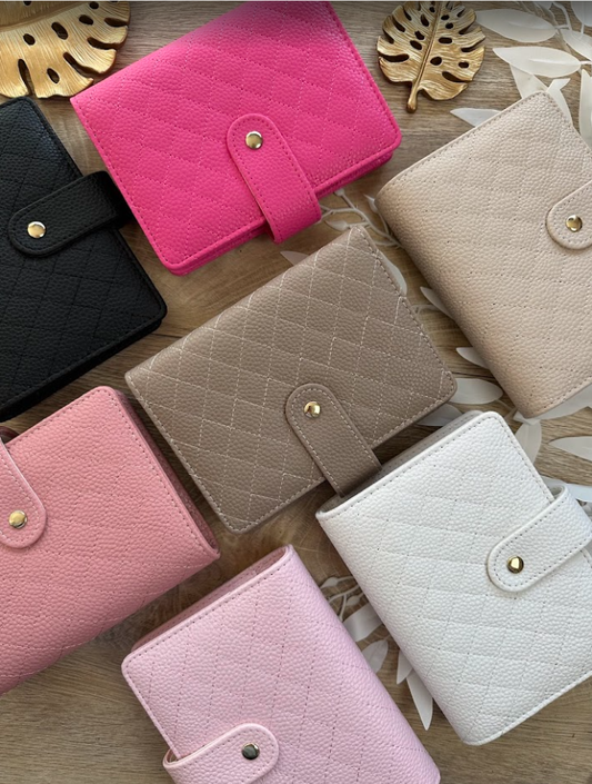 Classeur budget A7 en simili cuir vegan – Collection Abbie – Méthode des enveloppes & organisation budget