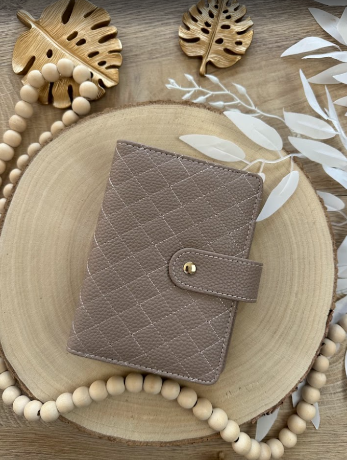 Classeur budget A7 en simili cuir vegan – Collection Abbie – Méthode des enveloppes & organisation budget