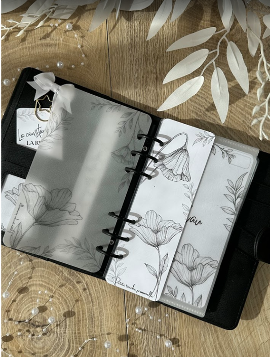 🌿 Collection Floréa – Trackers & Accessoires A6 et A7 personnalisés | Budget & Épargne