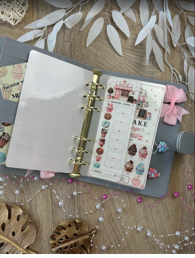 Sweet Café Challenge 1K | Challenge d’épargne pastel A6 méthode enveloppes