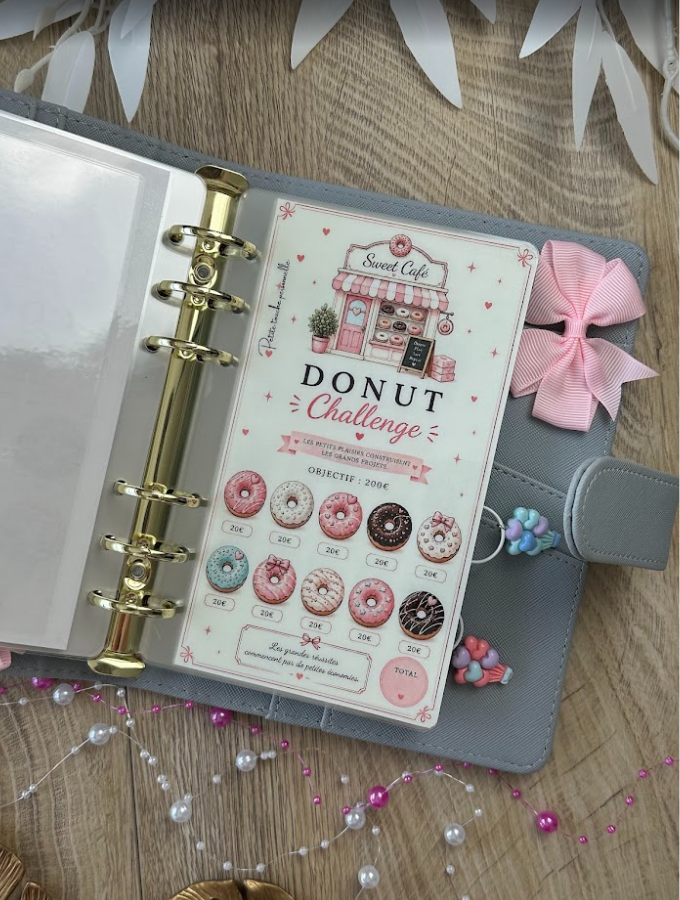 Sweet Café Challenge 1K | Challenge d’épargne pastel A6 méthode enveloppes
