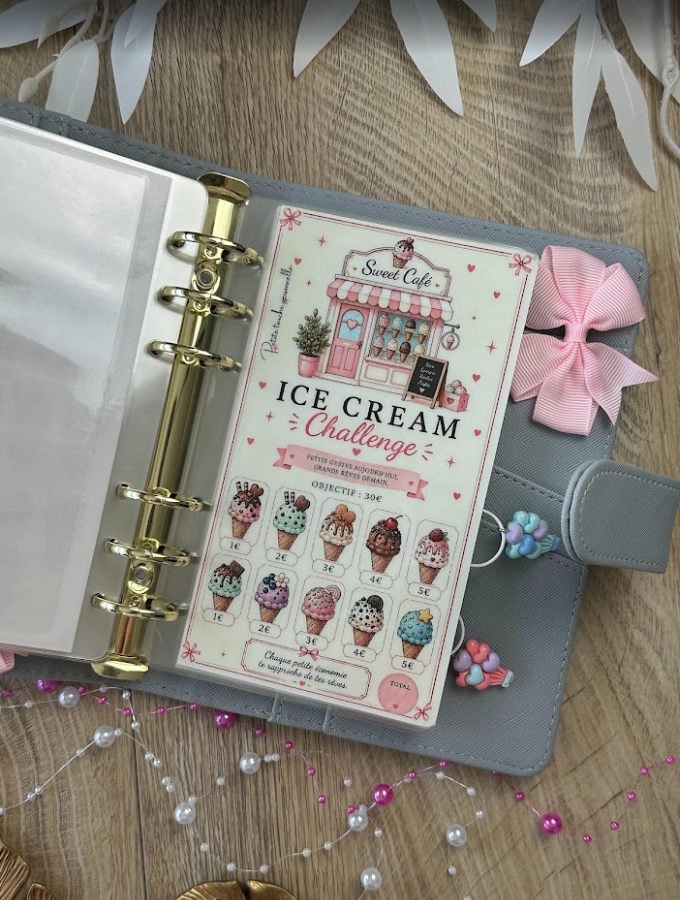 Sweet Café Challenge 1K | Challenge d’épargne pastel A6 méthode enveloppes
