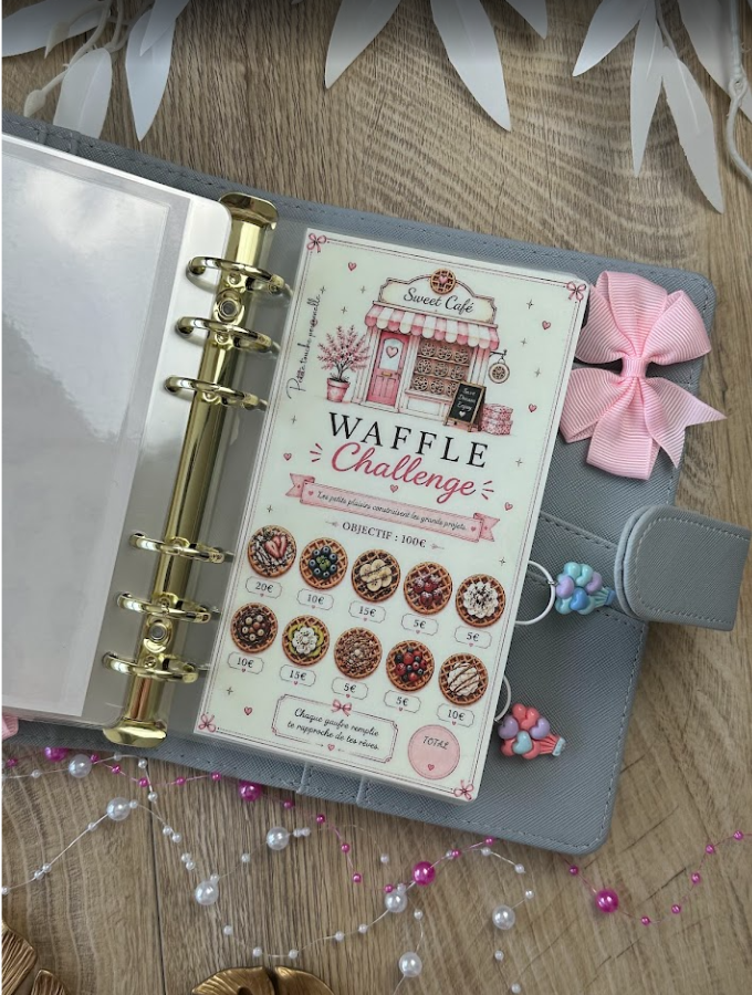 Sweet Café Challenge 1K | Challenge d’épargne pastel A6 méthode enveloppes