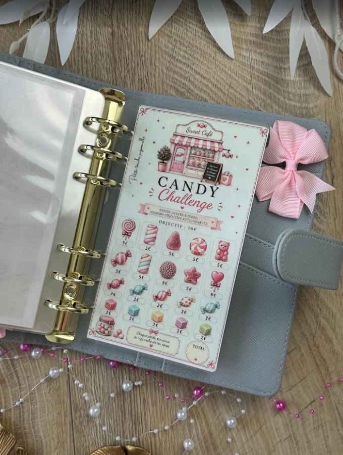 Sweet Café Challenge 1K | Challenge d’épargne pastel A6 méthode enveloppes