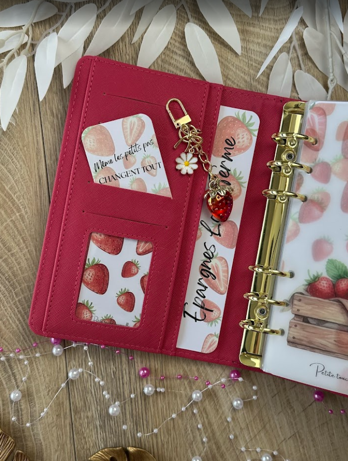 🌿 Collection Frésia 🍓– Trackers & Accessoires A6 et A7 personnalisés | Budget & Épargne (Copie)