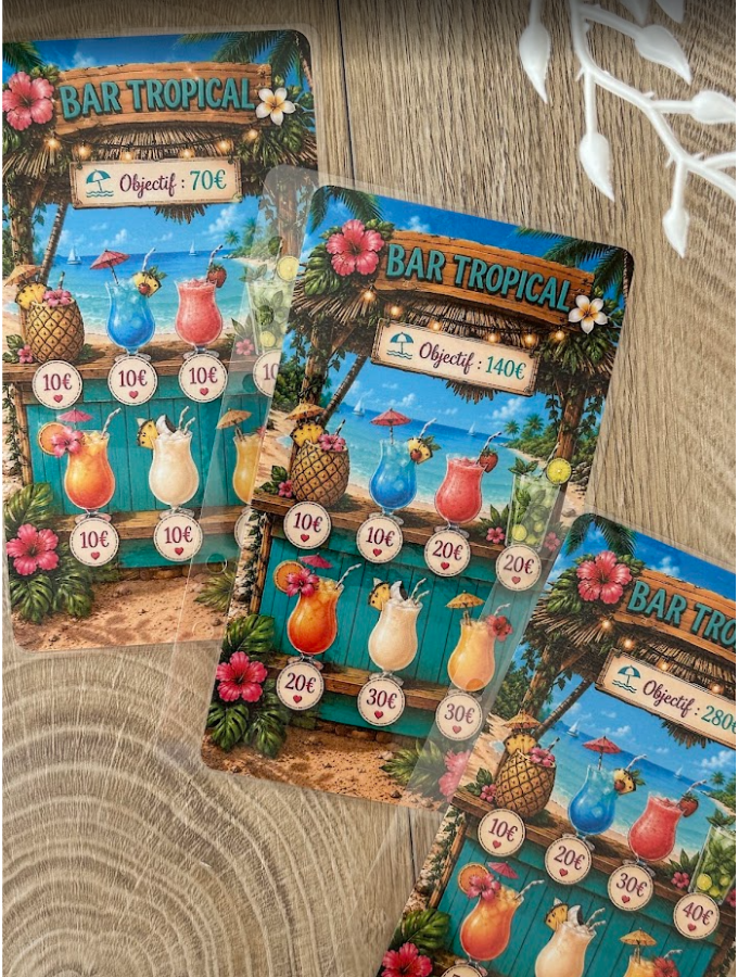 Tracker d'épargne « Bar Tropical » – Destination Vacances
