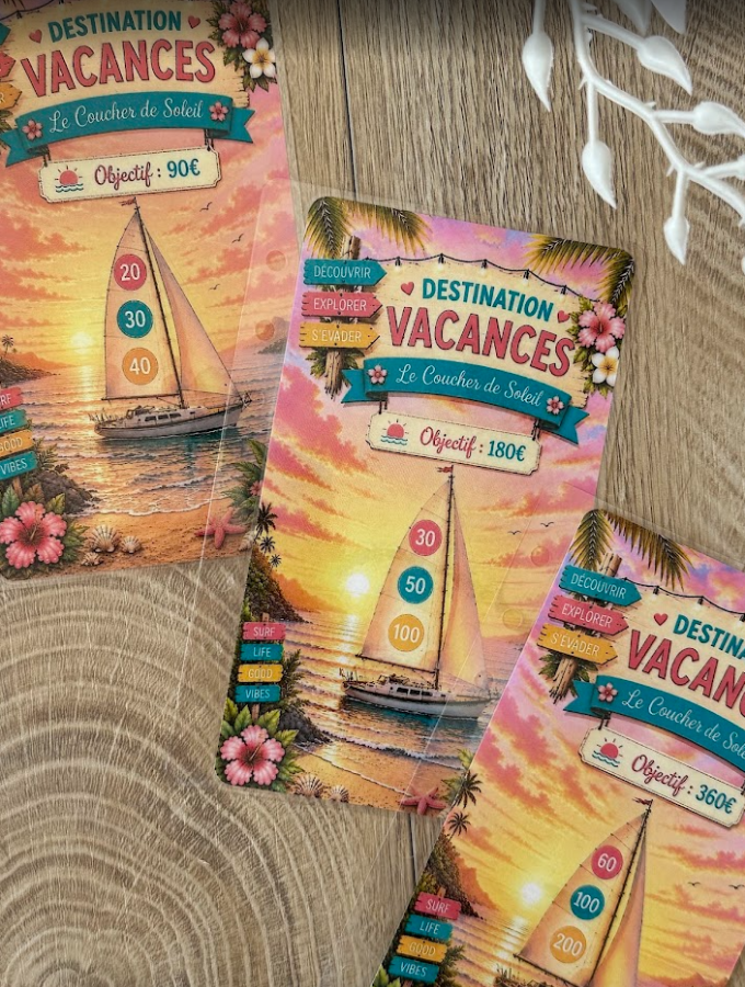 Tracker d'épargne « Le Coucher de Soleil » – Destination Vacances